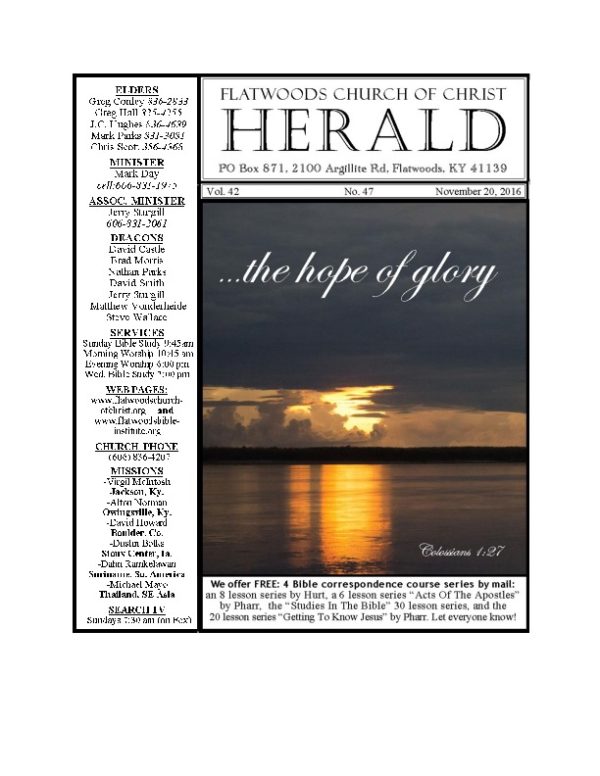 the Herald bulletin November 20th edition