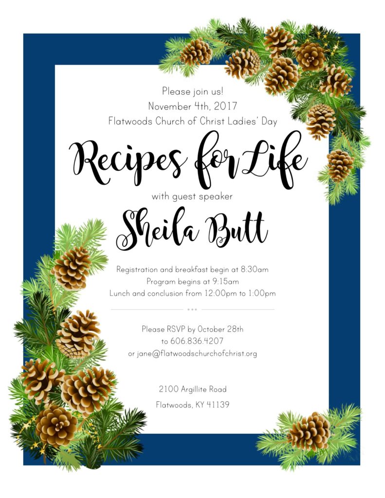 Recipes for Life with guest speaker Sheila Butt