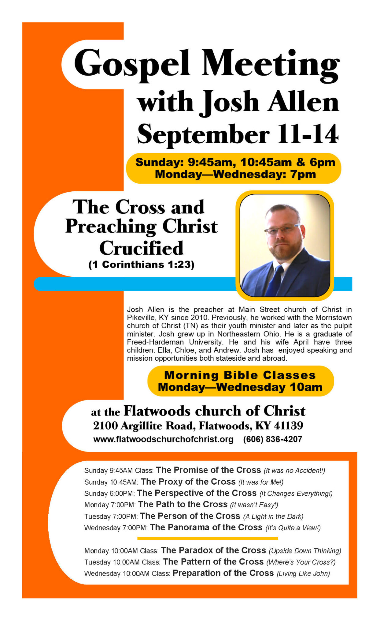 Gospel Meeting with Josh Allen The Cross and Preaching Christ